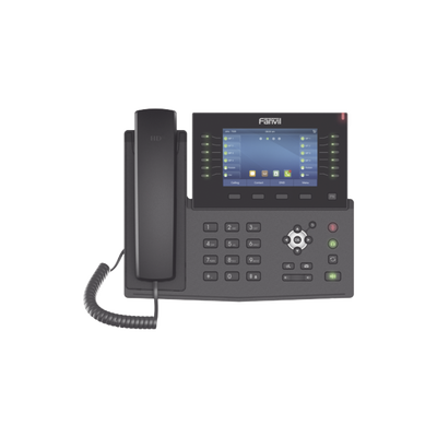 FANVIL - Teléfono IP empresarial para 20 lineas SIP, Bluetooth integrado para diademas, PoE y hasta 60 botones DSS con doble puerto Gigabit, soporta recepción de video