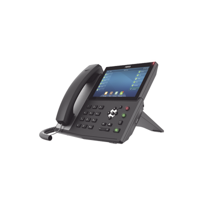 FANVIL - Teléfono IP empresarial para 20 lineas SIP, pantalla táctil, Bluetooth integrado para diadema, PoE y hasta 127 botones DSS con doble puerto Gigabit, soporta recepción de video