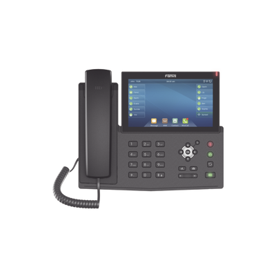 FANVIL - Teléfono IP empresarial para 20 lineas SIP, pantalla táctil, Bluetooth integrado para diadema, PoE y hasta 127 botones DSS con doble puerto Gigabit, soporta recepción de video