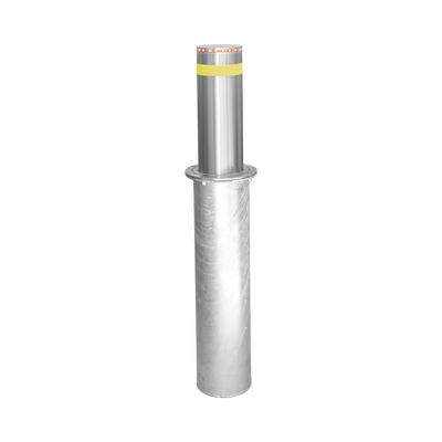 ACCESSPRO - Bolardo Hidráulico Antiembestida 220 mm × 600 mm / Acero Inoxidable 304 / 200,000 J de Resistencia al Impacto / Bomba Hidráulica Integrada / Ciclo de 4 seg / 100 Ciclos por Hora