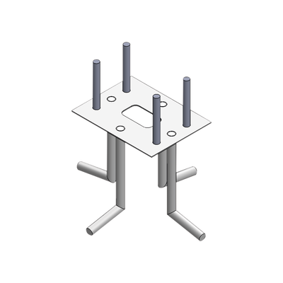 EPCOM INDUSTRIAL - Ancla Para Sujeción al Piso Compatible con Todas las Barreras Vehiculares XB, XBF y XBS