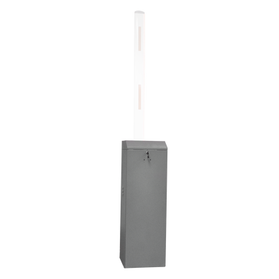 ACCESSPRO - Barrera vehicular izquierda / Soporta brazo de hasta 3 m / Apertura en 1.5 s /Final de carrera ajustable por programación / Movimiento fluido / Diseño elegante color gris