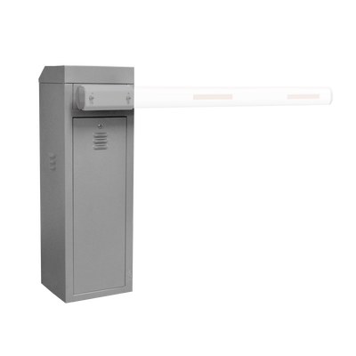 ACCESSPRO - Barrera vehicular izquierda / Soporta brazo de hasta 3 m / Apertura en 1.5 s /Final de carrera ajustable por programación / Movimiento fluido / Diseño elegante color gris