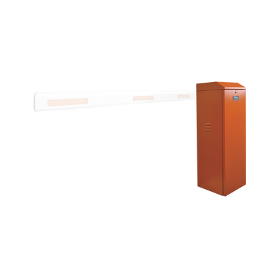 ACCESSPRO - Barrera vehicular izquierda / Soporta brazo de hasta 3 m / Apertura en 1.5 s /Final de carrera ajustable por programación / Movimiento fluido / Diseño elegante color naranja