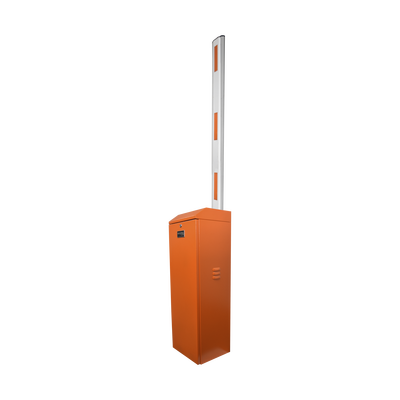 ACCESSPRO - Barrera vehicular derecha / Soporta brazo de hasta 3 m / Apertura en 1.5 s /Final de carrera ajustable por programación / Movimiento fluido / Diseño elegante color naranja