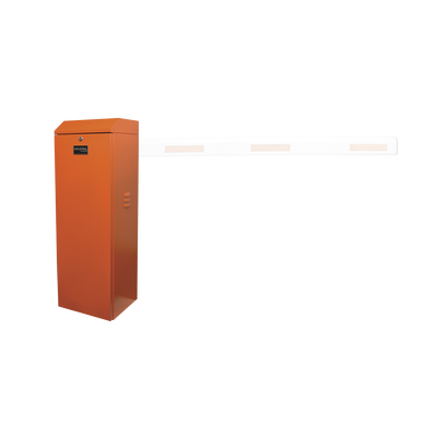 ACCESSPRO - Barrera vehicular derecha / Soporta brazo de hasta 3 m / Apertura en 1.5 s /Final de carrera ajustable por programación / Movimiento fluido / Diseño elegante color naranja