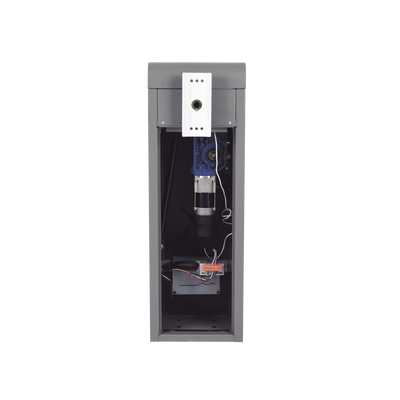 ACCESSPRO - Barrera vehicular izquierda / Soporta brazo de hasta 3 m / Apertura en 1.5 s /Final de carrera ajustable por programación / Movimiento fluido / Diseño elegante color gris