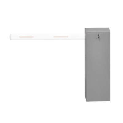 ACCESSPRO - Barrera vehicular izquierda / Soporta brazo de hasta 5.5 m / Final de carrera ajustable por programación / Movimiento fluido / Diseño elegante color gris