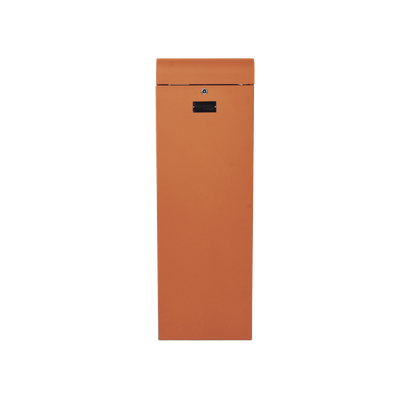 ACCESSPRO - Barrera vehicular izquierda / Soporta brazo de hasta 5.5 m / Final de carrera ajustable por programación / Movimiento fluido / Diseño elegante color naranja