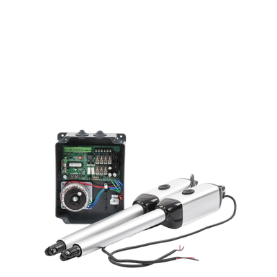 ACCESSPRO - Kit de brazos para automatizar portones vehiculares abatibles de 2 hojas/ 3 Mts / 300 Kg / Uso solo residencial / Compatible con respaldo de energía