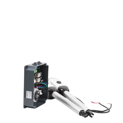 ACCESSPRO - Kit de brazos para automatizar portones vehiculares abatibles de 2 hojas/ 3 Mts / 300 Kg / Uso solo residencial / Compatible con respaldo de energía