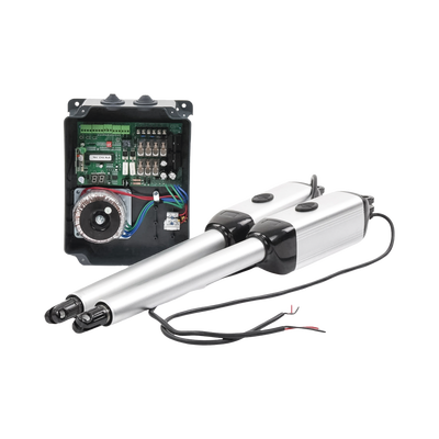 ACCESSPRO - Kit de brazos para automatizar portones vehiculares abatibles de 2 hojas/ 3 Mts / 300 Kg / Uso solo residencial / Compatible con respaldo de energía