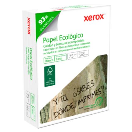 XEROX - Papel Cortado Xerox Bond Ecológico Carta Verde 75gr 93% Blancura C/5000 Hojas
