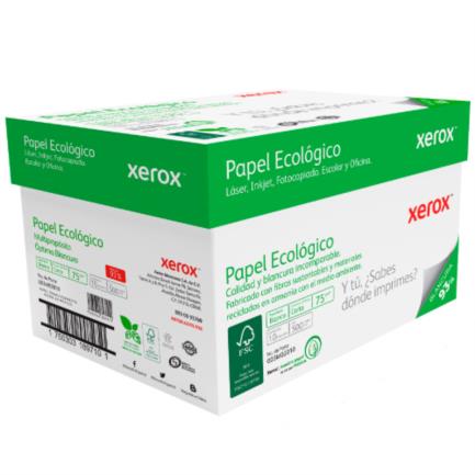 XEROX - Papel Cortado Xerox Bond Ecológico Carta Verde 75gr 93% Blancura C/5000 Hojas