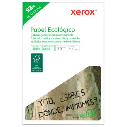 XEROX - Papel Cortado Xerox Bond Ecológico Oficio Verde 75Grs 93% Blancura C/5000 Hojas