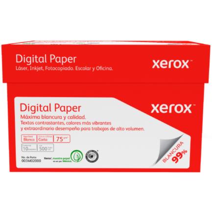 XEROX - Papel Cortado Xerox Bond Digital Doble Carta 75gr Blancura 99% C/2500 Hojas