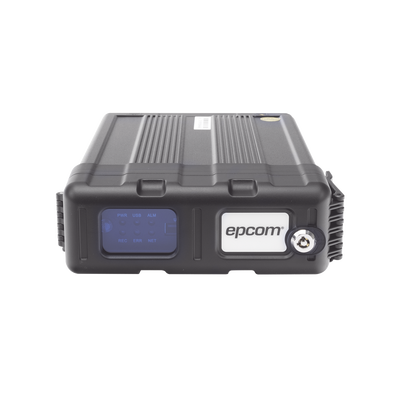 EPCOM - DVR Móvil / Multiplataforma / 4 Canales AHD 2 Megapixel / Almacenamiento en Memoria SD / H.265 / Chip IA Embebido / Soporta 4G / GPS