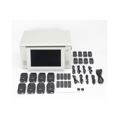 EPCOM - Kit de descarga simultanea para Bodycam | Estación de descarga XMRA8R3 | 8 X Bodycam  XMRR3