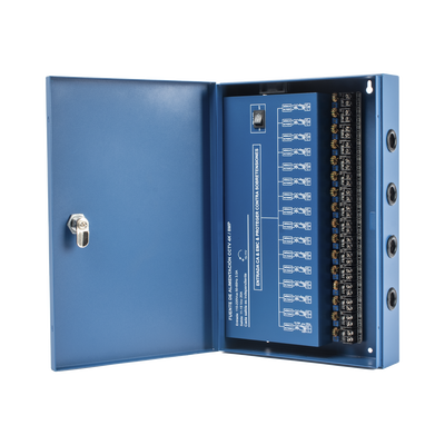 EPCOM POWERLINE - Fuente de Poder Profesional HEAVY DUTY @ 20 Amperes / 16 Canales / Hasta 1.25A por Salida / Ajuste Independiente de 11 a 15 Vcc por Salida / Protección Contra Sobrecargas / Filtro de Ruido Especial para Cámaras 4K.