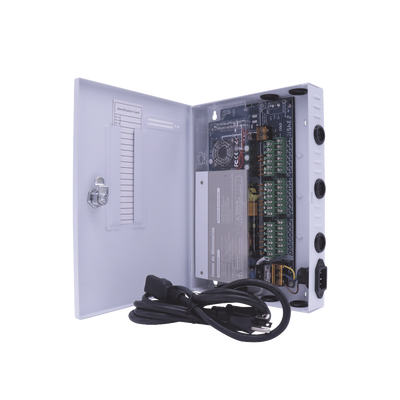 EPCOM POWERLINE - Fuente PREMIUM / 11-15 V / 18 canales / 30 A / Alta tecnología en seguridad / Doble ventilador / Hasta 1.85 Amperes por Salida / Filtro de Ruido por canal / Diseño de alta gama.