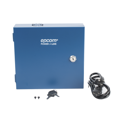 EPCOM POWERLINE - Fuente de Poder Profesional HEAVY DUTY @ 16 Amperes / 8 Canales / Hasta 2A por Salida / Ajuste independiente de 11 a 15 Vcc por Salida / Protección Contra Sobrecargas / Filtro de Ruido Especial para Cámaras 4K.