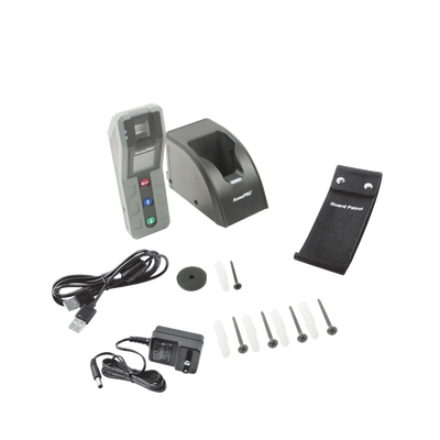ACCESSPRO - Kit de Control de Rondas por Huella para Vigilantes, Soporte para 500 Huellas y 30,000 Eventos