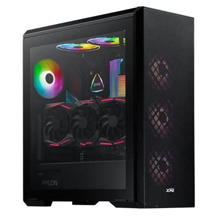 XPG - Gabinete XPG Defender ATX Media Torre Panel Vidrio Templado Negro
