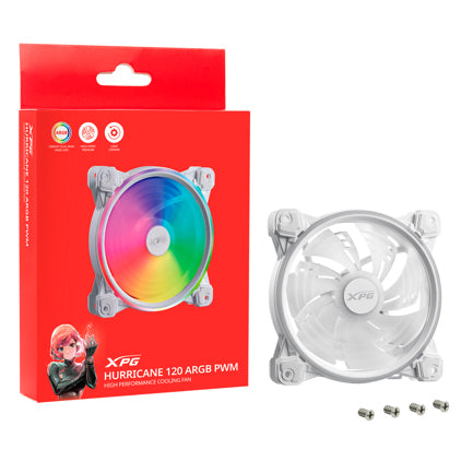 XPG - Ventilador XPG Hurricane 120mm ARGB PWM 120mm 2000RPM ARGB Negro Blanco