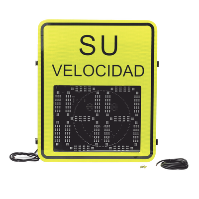 ACCESSPRO - Radar Medidor de Velocidad de 3 Dígitos / Doble salida de Relevador / Tarjeta Micro SD / Puerto de red TCP IP / Detección de Exceso de Velocidad / Integración  con Cámara.