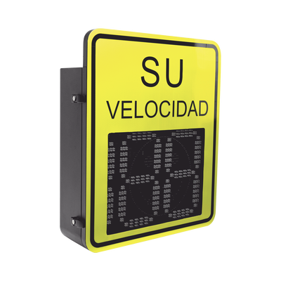 ACCESSPRO - Radar Medidor de Velocidad de 3 Dígitos / Doble salida de Relevador / Tarjeta Micro SD / Puerto de red TCP IP / Detección de Exceso de Velocidad / Integración  con Cámara.