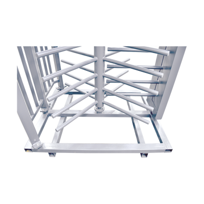 ACCESSPRO - Torniquete Sencillo / Cuerpo Completo / Interior/Exterior / 100% Acero con Pintura Gris / EJE CENTRAL con Pintura Gris / Acabado de Lujo / Alto Tráfico