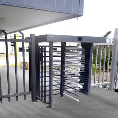ACCESSPRO - Torniquete Sencillo / Cuerpo Completo / Interior/Exterior / 100% Acero con Pintura Gris / EJE CENTRAL con Pintura Gris / Acabado de Lujo / Alto Tráfico