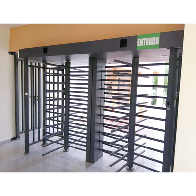 ACCESSPRO - Torniquete Doble / Cuerpo Completo / Interior/Exterior / 100% Acero con Pintura Gris / EJE CENTRAL con Pintura Gris / Acabado de Lujo / Alto Tráfico