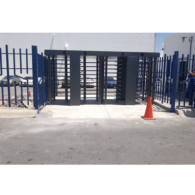 ACCESSPRO - Torniquete Doble / Cuerpo Completo / Interior/Exterior / 100% Acero con Pintura Gris / EJE CENTRAL con Pintura Gris / Acabado de Lujo / Alto Tráfico