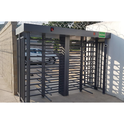 ACCESSPRO - Torniquete Doble / Cuerpo Completo / Interior/Exterior / 100% Acero con Pintura Gris / EJE CENTRAL de Acero Inoxidable / Acabado de Lujo / Alto Tráfico
