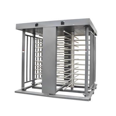 ACCESSPRO - Torniquete Doble / Cuerpo Completo / Interior/Exterior / 100% Acero con Pintura Gris / EJE CENTRAL de Acero Inoxidable / Acabado de Lujo / Alto Tráfico