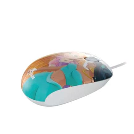 XTECH - Mouse Alámbrico XTech  XTM-D406PS Ambidiestro Princesas Disney 3 Botones 1 Velocidad