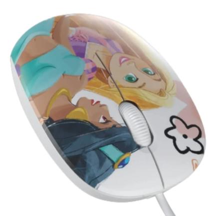 XTECH - Mouse Alámbrico XTech  XTM-D406PS Ambidiestro Princesas Disney 3 Botones 1 Velocidad