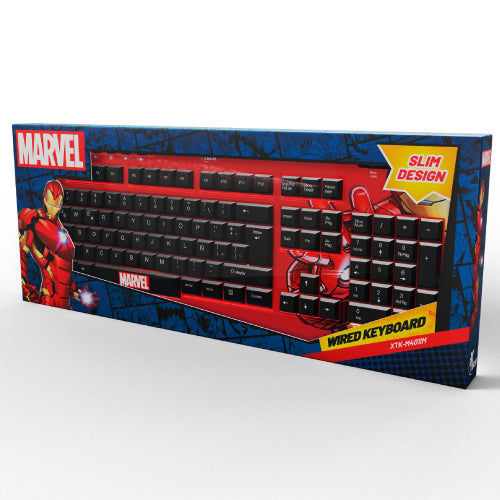 XTECH - Teclado XTech Full Size Iron Man XTK-M401IM - Teclas multimedia - Español - Conexion USB