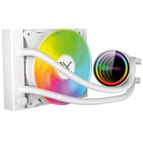 XZEAL - Enfriamiento Liquido Xzeal 120mm Redondo XZ-409 CPU 1Fanx120mm ARGB 3 pines+PWM 4 pines+Seguro INTEL/AMD Blanco