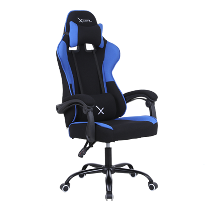 XZEAL - Silla Gamer Xzeal XZ20 Tela Foam Reclinable 140° Base de Metal Piston Clase 3 115Kgs Brazos Fijos Negro-Azul
