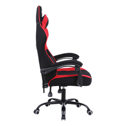 XZEAL - Silla Gamer Xzeal XZ20 Tela Foam Reclinable 140° Base Metal Piston Clase 3 115Kgs Brazos Fijos Negro-Rojo