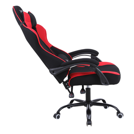 XZEAL - Silla Gamer Xzeal XZ20 Tela Foam Reclinable 140° Base Metal Piston Clase 3 115Kgs Brazos Fijos Negro-Rojo