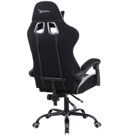 XZEAL - Silla Gamer Xzeal XZ20 Tela Foam Reclinable 140° Base de Metal Piston Clase 3 115Kgs Brazos Fijos Negro-Gris