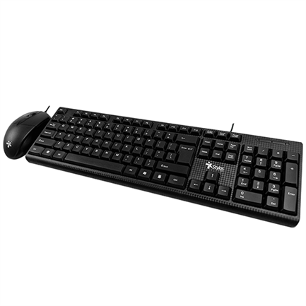 XZEAL - Kit Teclado y Mouse Stylos Tech Alámbrico 105 Teclas Conexión USB Color Negro