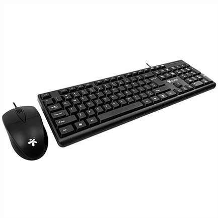 XZEAL - Kit Teclado y Mouse Stylos Tech Alámbrico 105 Teclas Conexión USB Color Negro