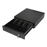XZEAL - Cajon De Dinero Hostech HT-300 4 Billetes 8 Monedas Cable RJ11 Metalico con microswitch Negro