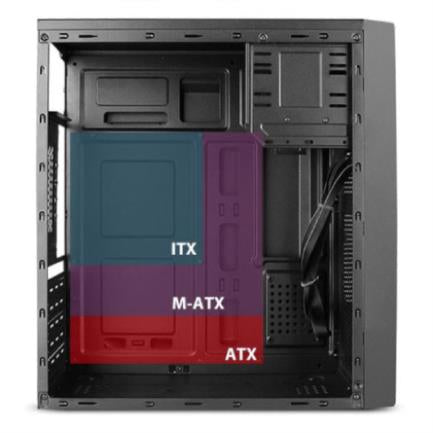 XZEAL - Gabinete Stylos Midi-Tower ATX/Micro-ATX/Mini-ITX USB 3.0 con Fuente de 500W sin Ventiladores Instalados Negro