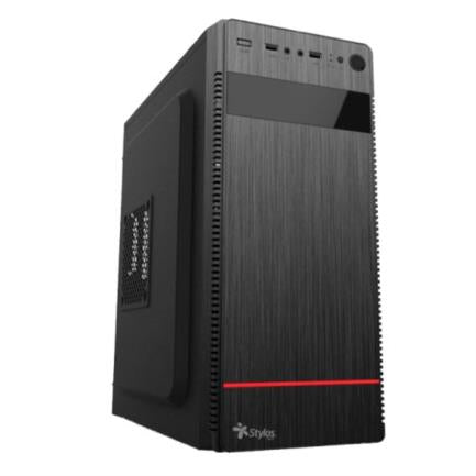 XZEAL - Gabinete Stylos Midi-Tower ATX/Micro-ATX/Mini-ITX USB 3.0 con Fuente de 500W sin Ventiladores Instalados Negro