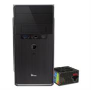 XZEAL - Gabinete Stylos Mini-Tower Micro-ATX/Mini-ITX USB 3.0 con Fuente de 500W sin Ventiladores Instalados Negro/Rojo